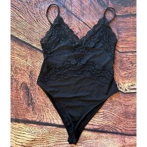 ZARA Black Lace Bodysuit